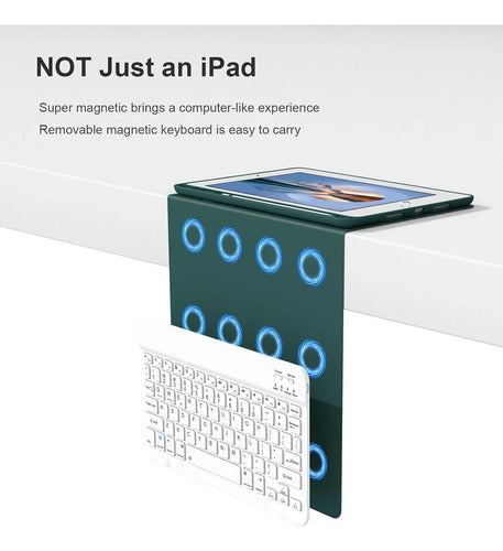 Funda Con Teclado Para iPad De 9.7 Pulgadas 2018/2017 6a/5a Verde Oscuro