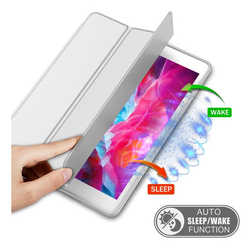 Funda Para iPad 9.7 Con Porta Lápiz Y Protección Completa Gris
