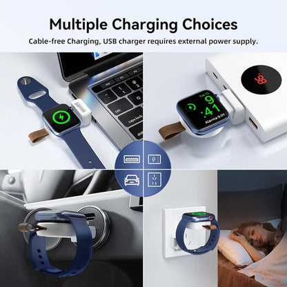 Cargador Portátil Para Apple Watch Usb Inalámbrico Blanco