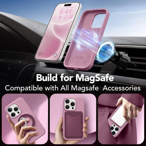 Funda Magnética Para iPhone 16 Pro Max Violeta Oscuro