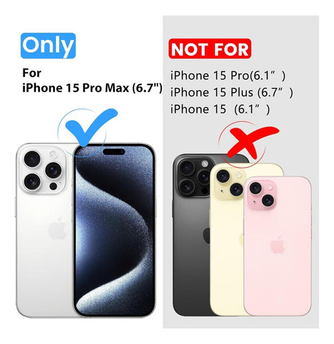 Funda Transparente Para iPhone 15 Pro Max Transparente