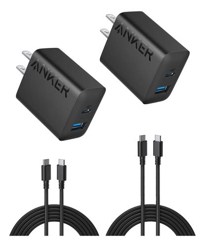 Paquete Duo De Cargadores Usb-c 20w Para iPhone Negro