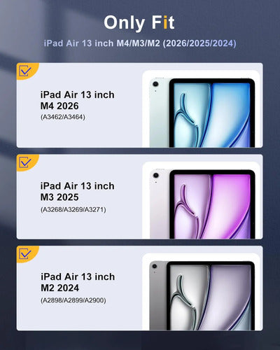 Funda Timovo Para iPad Air 13 Pulgadas M2 2024 - Gris Claro Rosa