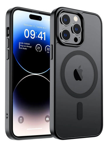 Funda Magnética Supfine Para iPhone 14 Pro Negro Lisa