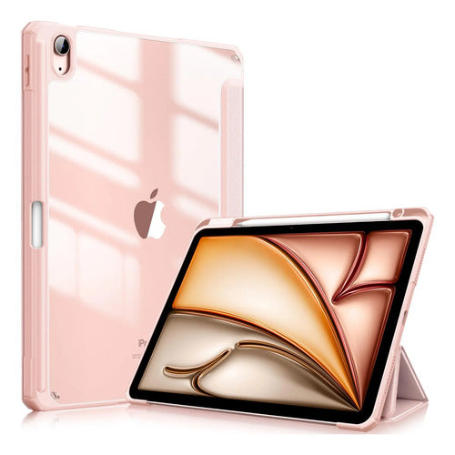 Funda Hybrid Slim Para iPad Air 11' M3/m2, 5ta/4ta. Rosa