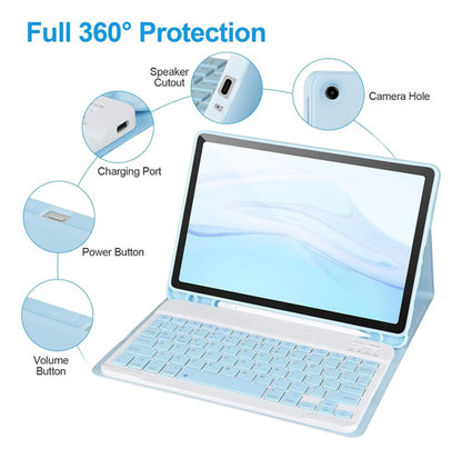 Funda Con Teclado Para Samsung Galaxy Tab A11+/a9+ 11' Azul