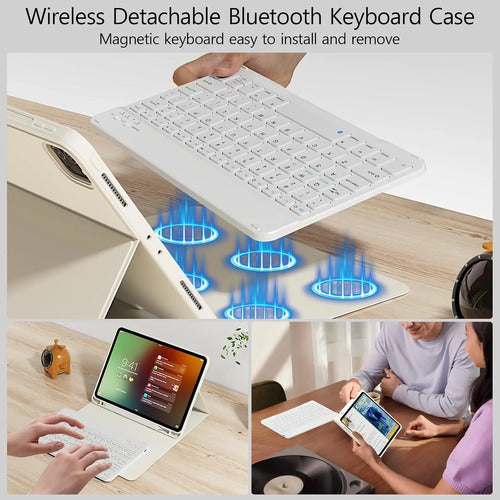 Funda Con  Teclado Para iPad Pro 11'' Gen Crema