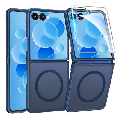 Funda Magnética Para Samsung Galaxy Z Flip 7 Azul Azul Lisa