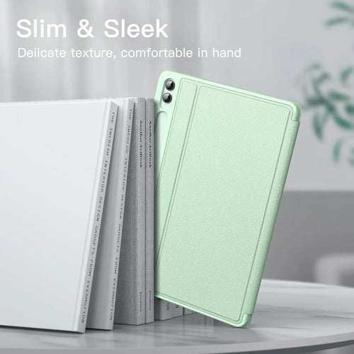 Funda Para Samsung Galaxy Tab S9 Fe+ 12.4' Con Soporte Lapiz Verde Claro