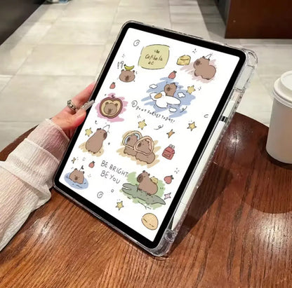 Funda Transparente Capibara Para iPad 11th Gen (a16) Transparente