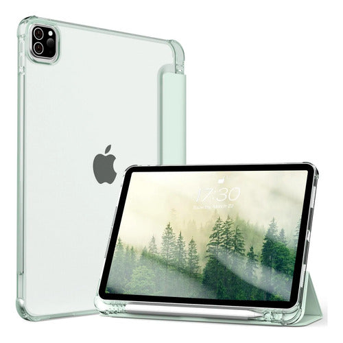 Funda Para iPad Pro 11 Pulgadas Con Soporte Para Lápiz Verde Claro