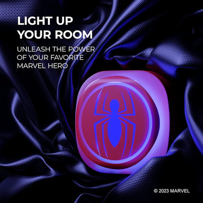 Luz Nocturna Marvel Spiderman Con Led Táctil. Rojo Rojo