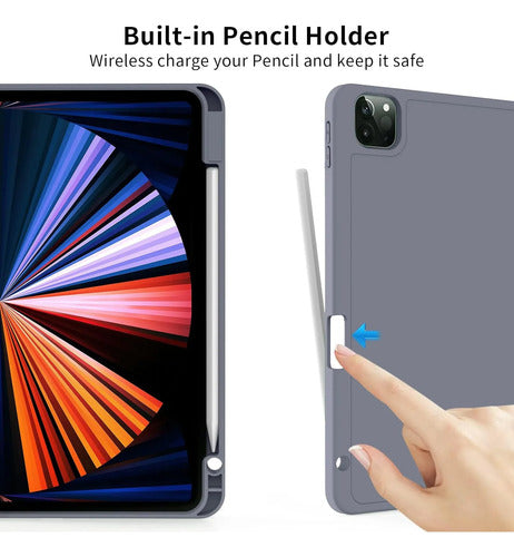 Funda Para iPad Pro 11'' Con Soporte Para Lápiz Violeta