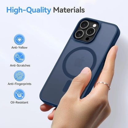 Funda Magnética Para iPhone 16 Pro Azul Marino
