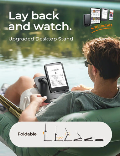 Soporte Ajustable Y Plegable Para Tablets Ipads Negro