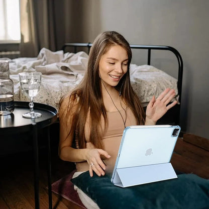 Funda Para iPad Pro 11 Pulgadas Con Soporte Para Lápiz Azul Claro
