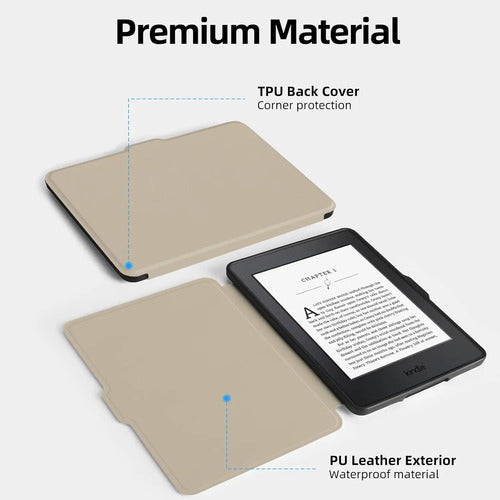 Funda Morock Para Kindle Paperwhite 6 Marrón Claro