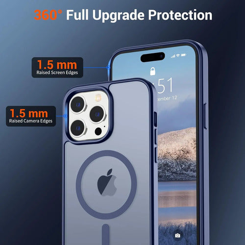 Funda Magnética Supfine Para iPhone 14 Pro Gris Lisa