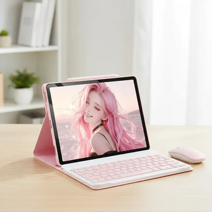 Funda Con Teclado Para Lenovo Tab M11/k11 Lte 2024 11 Rosa