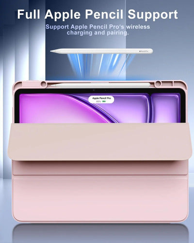 Funda Timovo Para iPad Air 13 Pulgadas M2 2024 - Gris Claro Rosa