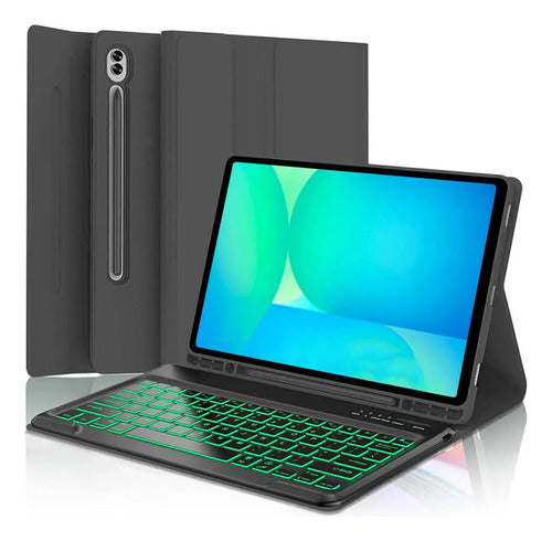 Funda Con Teclado Para Samsung Galaxy Tab S10 Fe (10,9 PuLG) Negro