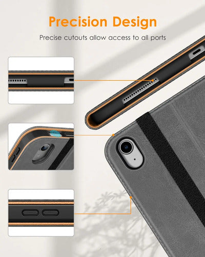 Funda Para iPad 11th Gen 11  2025 Y 10th Gen 10.9 Gris Oscuro