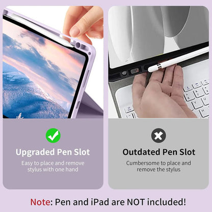 Funda Para iPad Air 7th/6th/5th/4th Con Teclado Inalámbrico Morado