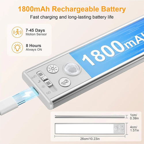 Luz Led De Armario Recargable