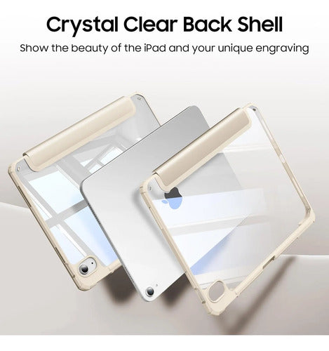 Funda Híbrida Delgada Para iPad Plateado