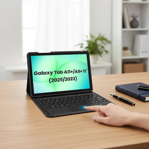 Funda Con Teclado Inalámbrico Para Galaxy Tab A11 & A9 Negro