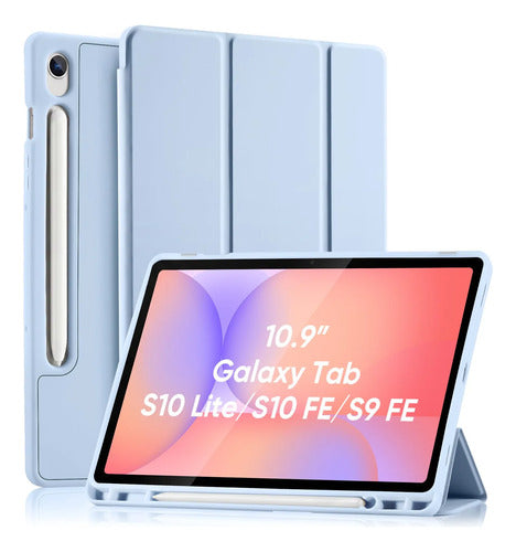 Funda Para Samsung Galaxy Tab S10 Lite, S10 Fe, S9 Fe Azul Cielo