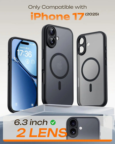 Funda Para iPhone 17, Compatible Con Magsafe Negro