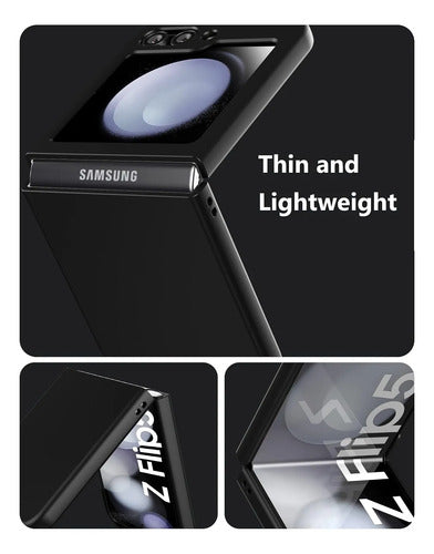 Funda Para Samsung Galaxy Z Flip 5 (2023) Negro Lisa