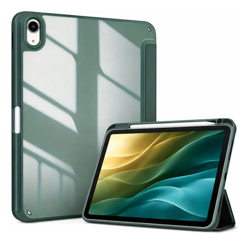 Funda Para iPad (a16) De 2022 Y 2025 11' Y 10.9' Verde Oscuro