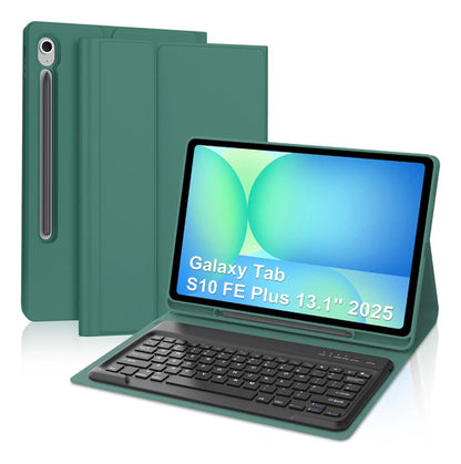 Funda Con Teclado Para Samsung Galaxy Tab S10 Fe+ Plus Verde