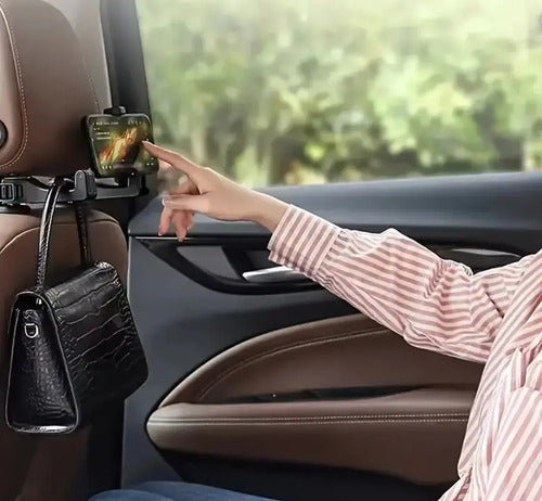 Soporte De Celular Para Auto Universal Y Ajustable Negro