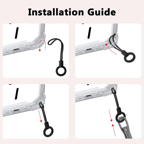 Funda Para iPhone 17 Pro Con Correa Ajustable Negro