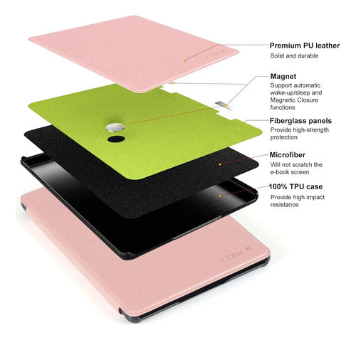 Funda Premium Para Kindle Paperwhite 12ª Generación 2024 7 Rosa Dorado
