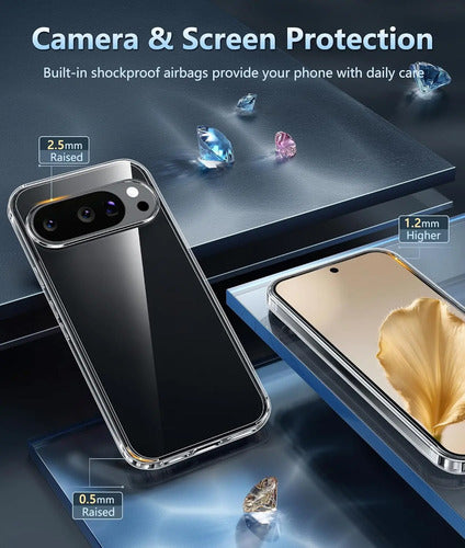 Funda Transparente Antigolpes Para Google Pixel Transparente