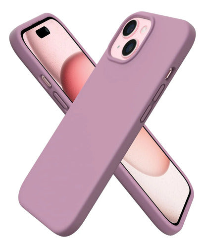 Funda De Silicona Para iPhone 15 Lavanda