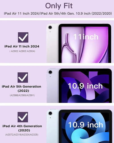 Funda Transparente Para iPad Air 11' (m2) 2024 Plateado