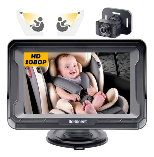 Cámara Hd 1080p Para Vigilancia Infantil En Auto Negro