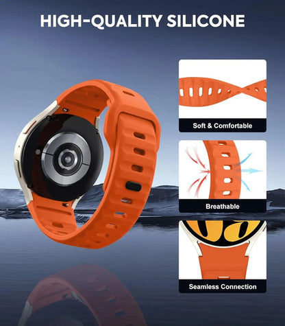 Correa Deportiva Moko Compatible Con Samsung Galaxy Watch Naranja 2.997 Cm