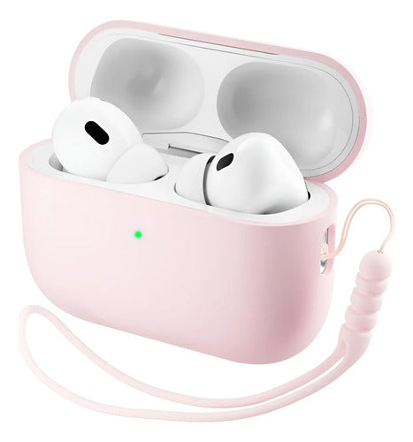 Estuche Funda Para AirPods Pro 3, Silicona Híbrida, Rosa Chicle