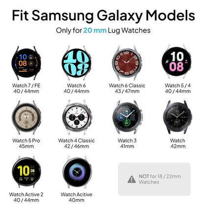 Correas Elásticas Para Samsung Galaxy Watch 7 6 5 4 Azul Marino 2 Cm