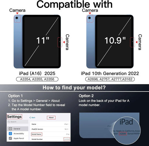 Funda Jetech 3191 Carcasa Giratoria Para iPad 11