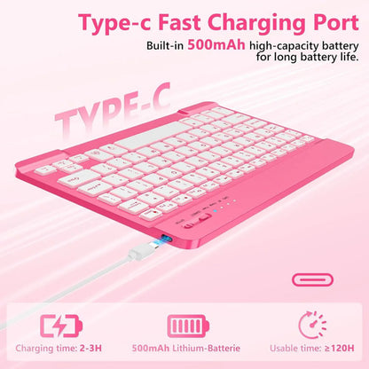 Funda Con Teclado Para iPad A16 11th 10th Gen Rosa