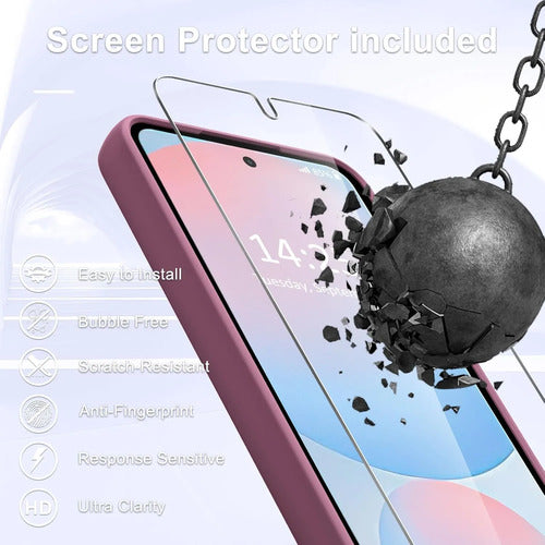 Funda Magnética Mate Para Samsung Galaxy S25+ Plus Bordó