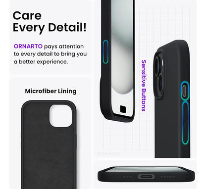 Funda De Silicona Para iPhone 15 Negro
