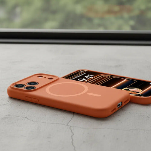 Funda Miracase Magnética Para iPhone 17 Pro Max, Naranja Naranja